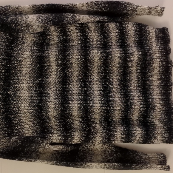 Michael Michael Kors chunky shoulder zipper tie dye black and white sweater XL - Picture 9 of 10